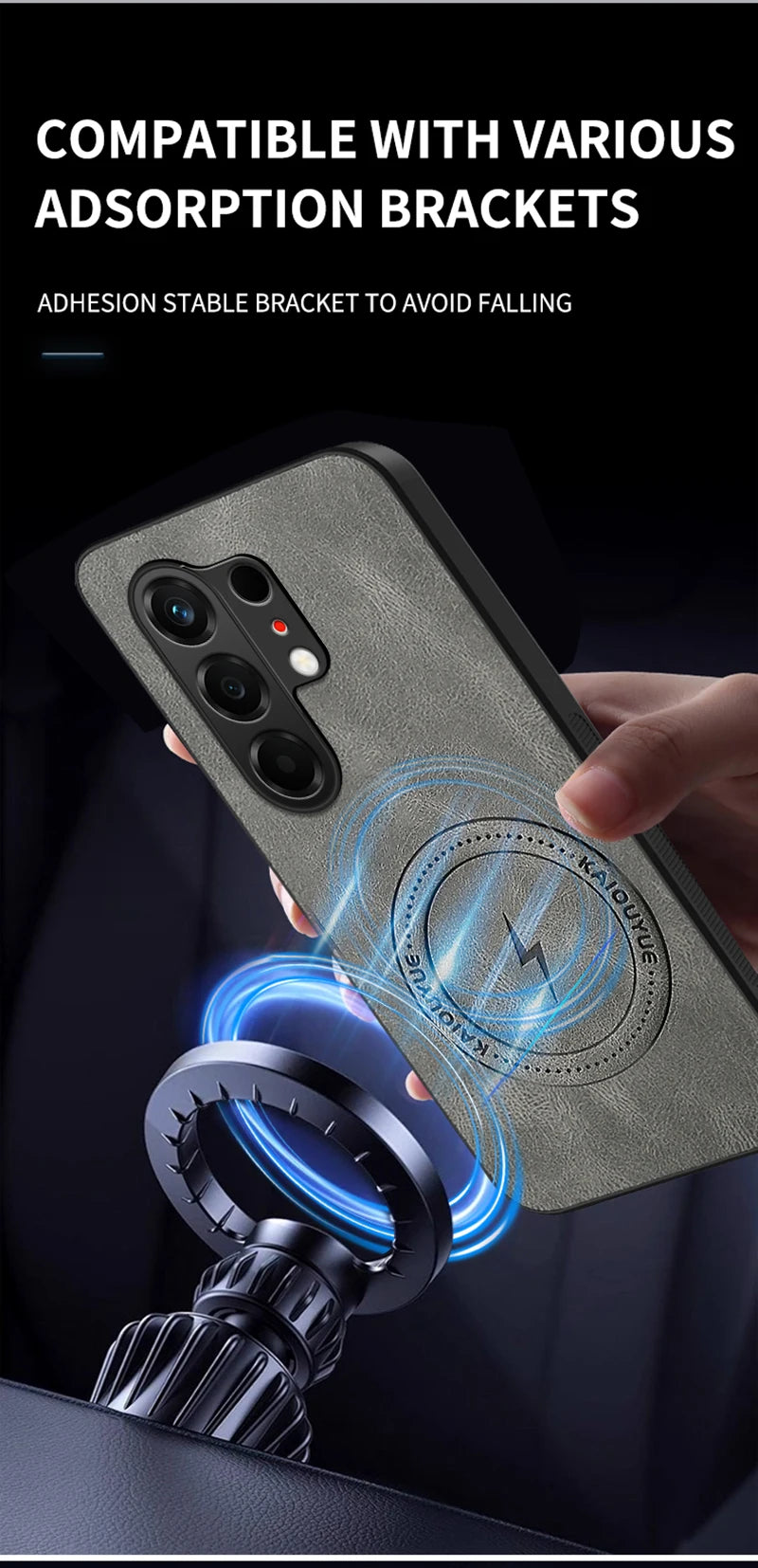 For Tecno Camon 50 4G Vintage Business Phone Case Cover Sheepskin Leather Magnetic Case Wireless Case for Tecno Camon 50 Pro 4G