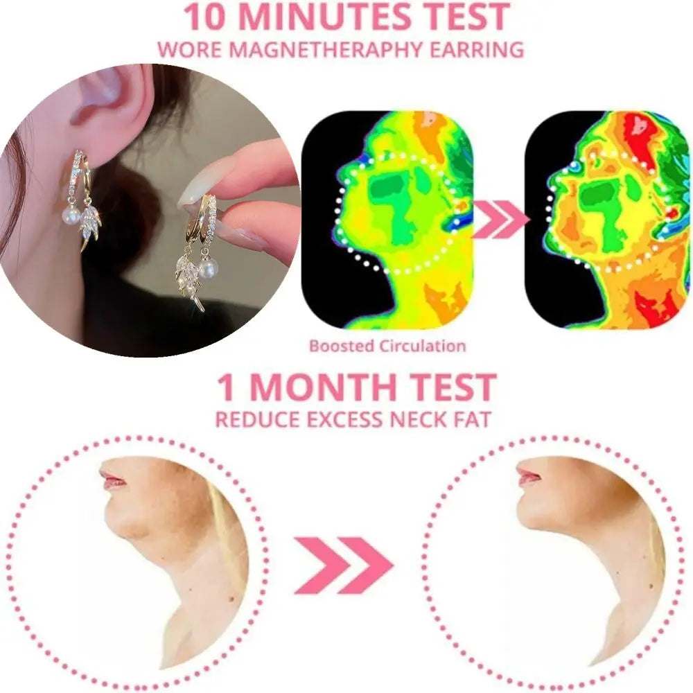 Lymphatic Drainage Earring Lymphatic Magnetotherapy Drop Earrings Magnetherapy Germanium Earrings for Women Weight Loss Jewelry