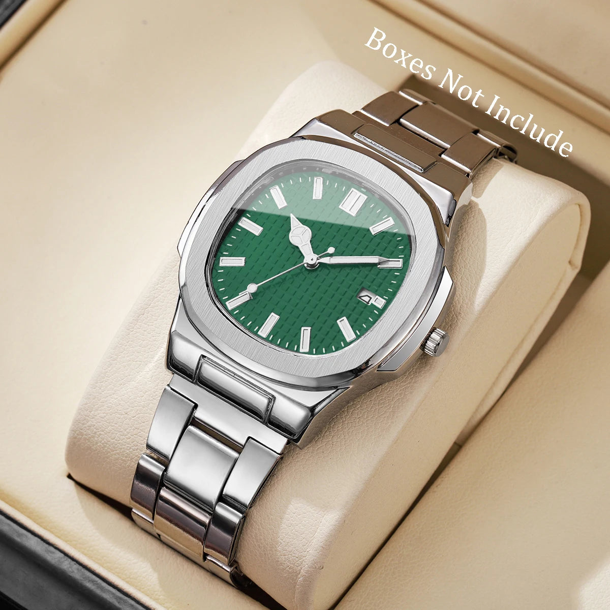 Luxury Square Men Business Watches Simple Calendar Quartz Watch for Mens Clock（Without Box）