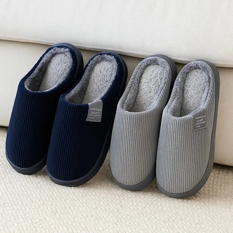 Women's Men's Plush Anti-Slip Thermal Indoor Outdoor House Slippers Winter Warm Soft Sole Home Comfort Casual Shoes