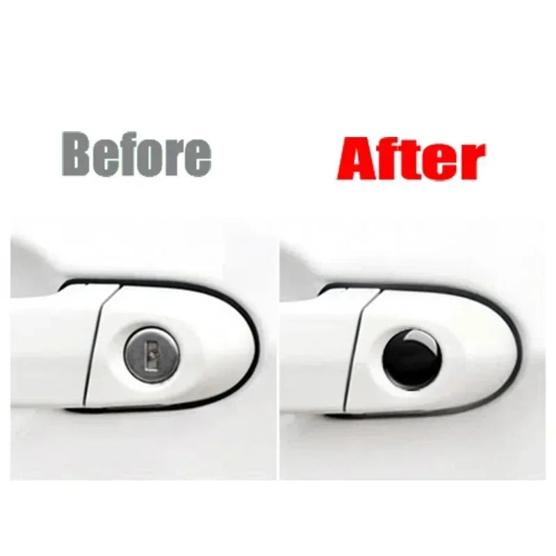 4pcs Car keyhole stickers modified sticker keyhole stickers Multifunctional Car Door Entry Guard Shield, Exterior Car Stickers