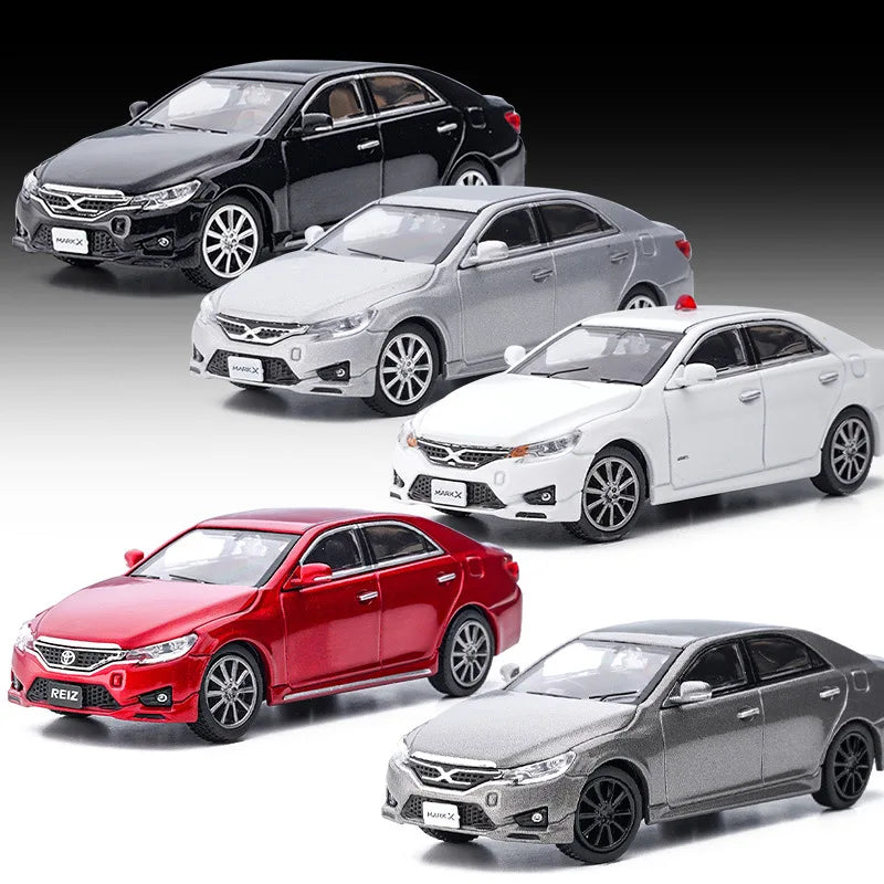 1:64 Gcd Toyota Reizhi Mark X Small Scale Static Miniature Imitation Alloy Car Model Toy Collection Display Gifts