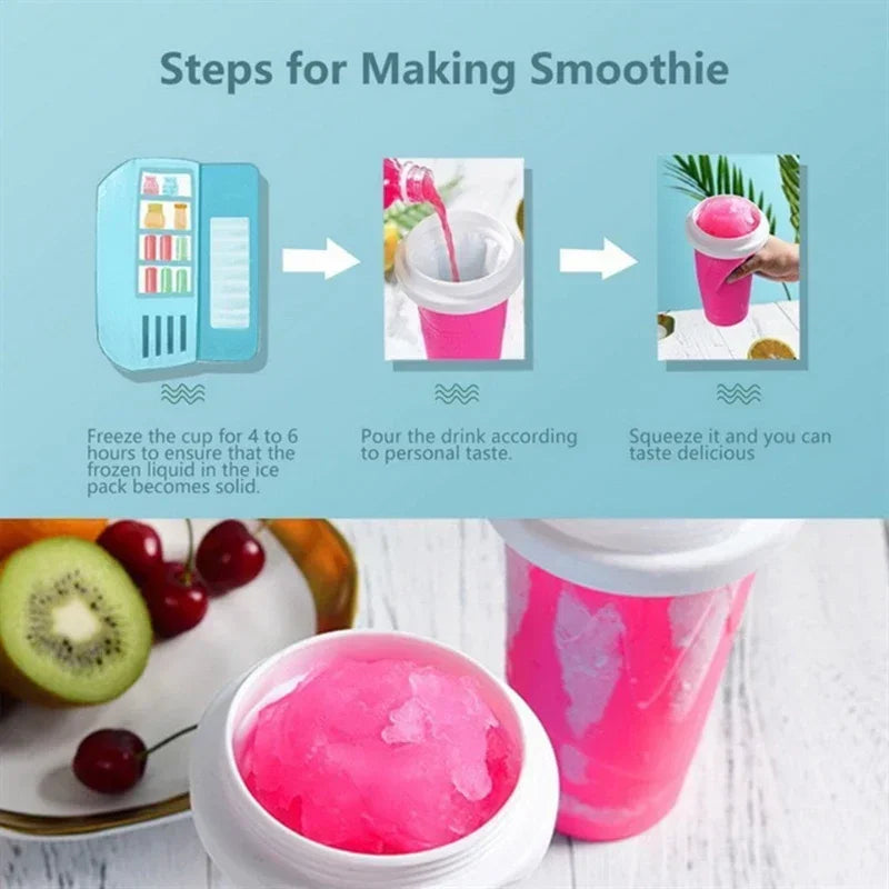 Slushy Maker Cup Slushy Cup For Homemade Smoothies Juice Ice Cream Summer Squeeze Beker Kitchen Tool