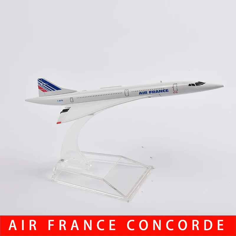 JASON TUTU 16cm Concorde Plane Airplane Model Aircraft Model Diecast Metal 1/400 Scale Planes