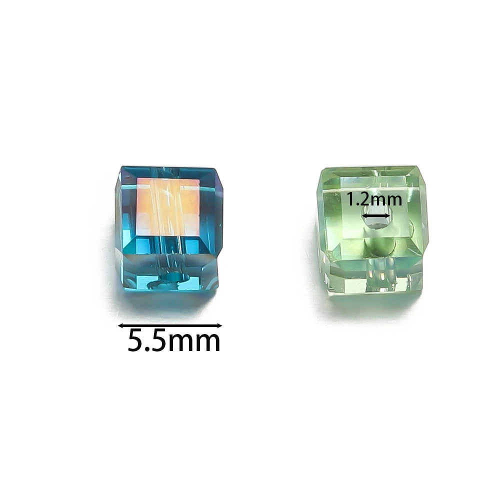 10pcs/Lot 6mm Crystal Square Bead Faceted Exquisite Beads for Jewelry Making DIY Charms Bracelet Necklace Accessories