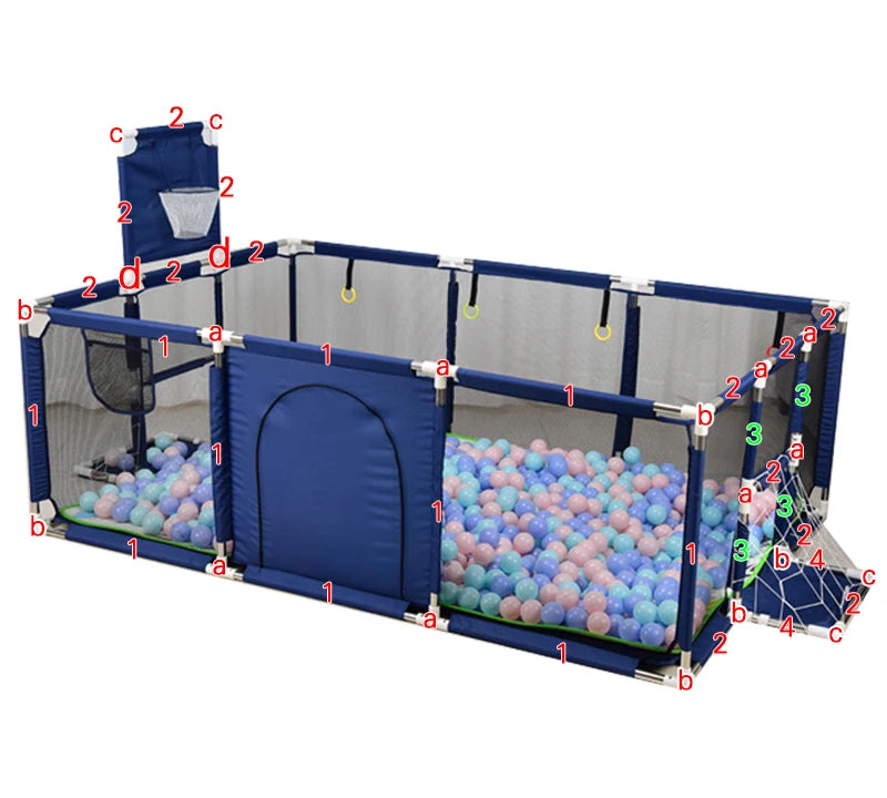 Baby Playpen for Children Large Size Baby Playground Infant Safety Barriers Dry Balls Pool Newborn Stocking Activity Game Park
