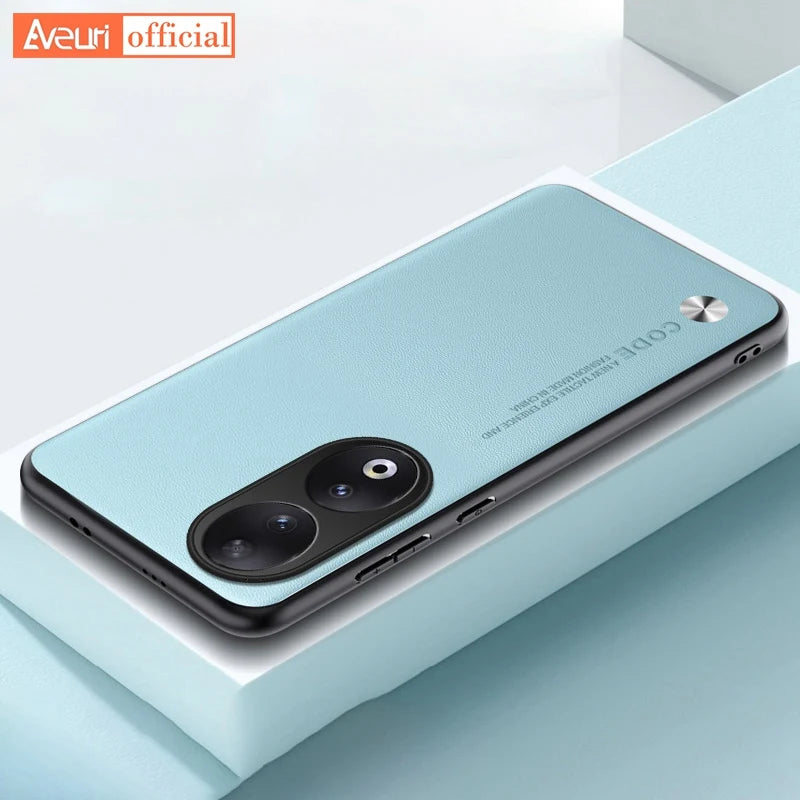 Luxury PU Leather Case For Honor 90 Back Cover Matte Silicone Shockproof Full Protection Phone Case For Honor 90 Honor90 Coque
