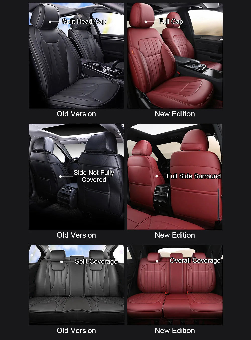 For Land Rover Range Rover Velar 2017 2018 2019 2020 Faux Leather Custom Car Seat Covers Full Set Interior Protector Accessories