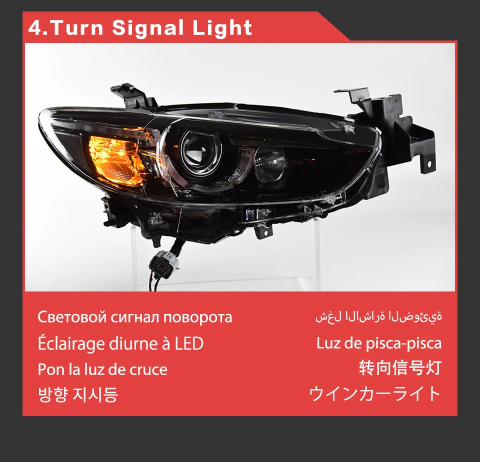Auto Parts For Mazda 6 Atenza Headlights 2013-2016 latest Styling LED Daytime Lights Dual Projector Car Accesorios Modified