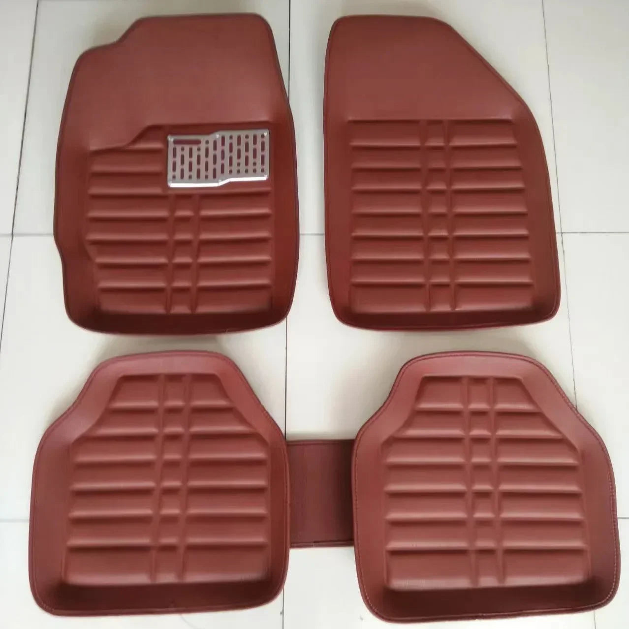 5pcs Premium Easy Clean Waterproof Auto Foot Pad Universal Waterproof PU Leather Durable Car Floor Mats Car Interior Accessorie