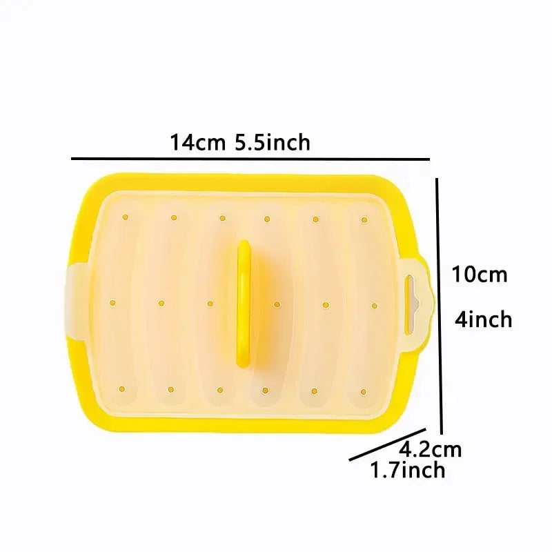 Sausage Maker Mould 6 Cavity Silicone DIY Ham Hot Dog Making Moulds With Lid Kitchen Household Sausages Cake Baking Tools Molds