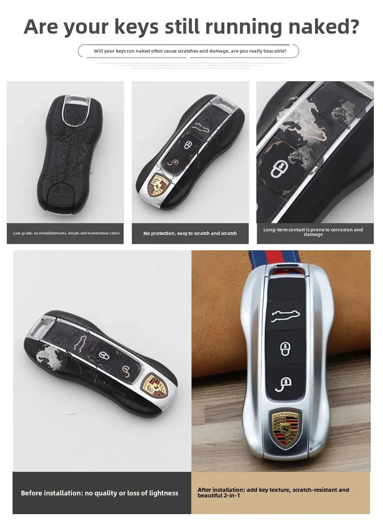 Porsche Cayenne Key Case 718 Parameira 911 Key Bag Left And Right Modification Auto Key Holder Chinese Mainland Origin
