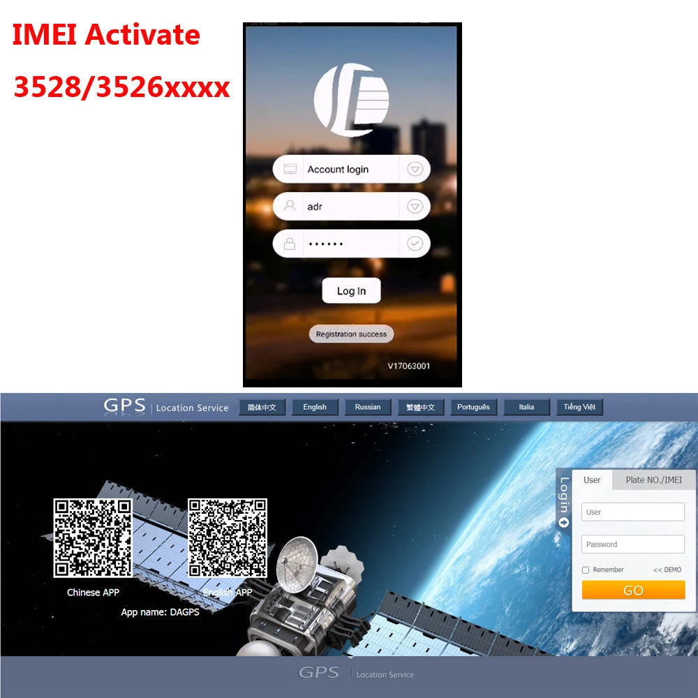 For DAGPS GPS tracker IMEI Activate 10 years Lifetime For GT02 GT06 TK200 TK210 TK206 TK800 work with gps110.org 3528/3526