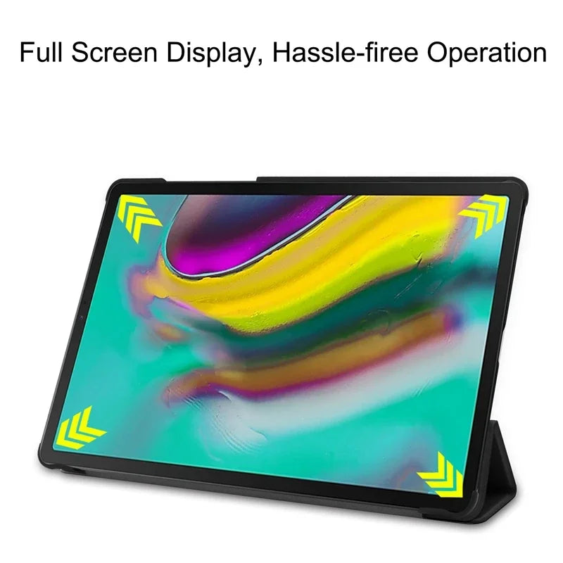 For Samsung Galaxy Tab S5e Case 10.5'' SM-T720/T725 2019 Auto Wake Sleep PU Leather Cover Slim Tri-Fold Stand Tablet Case Funda