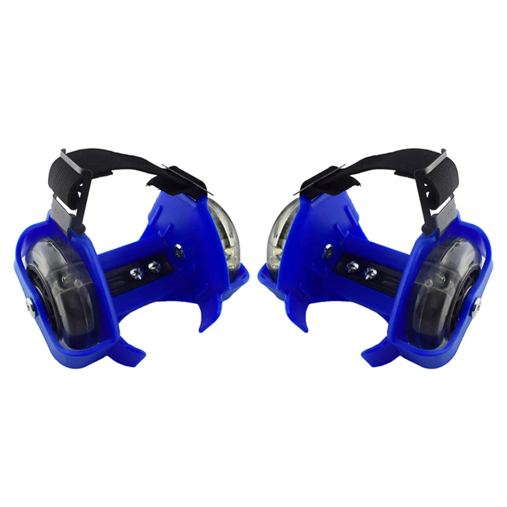 1 Pair Kids Children Outdoor Adjustable LED Flashing Wheel Heel Skate Rollers Adjustable Simply Durable for Outdoor Skating Shoe