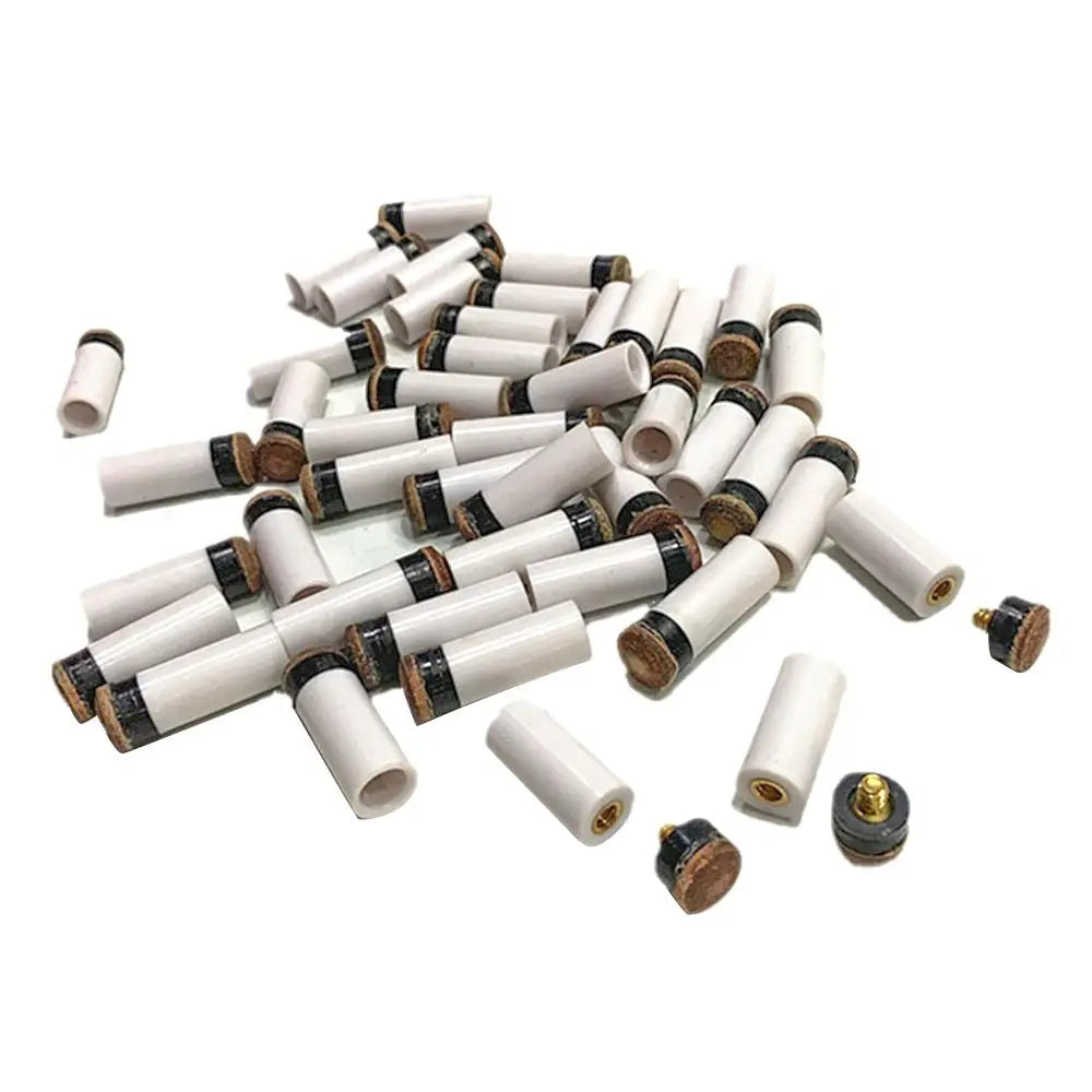 5Pcs/Pack 10/11/12/13mm Billiard Replacement Set Pool Cue Tips Pool Billiard Cue Stick Ferrules Screw-On Tips for Snooker