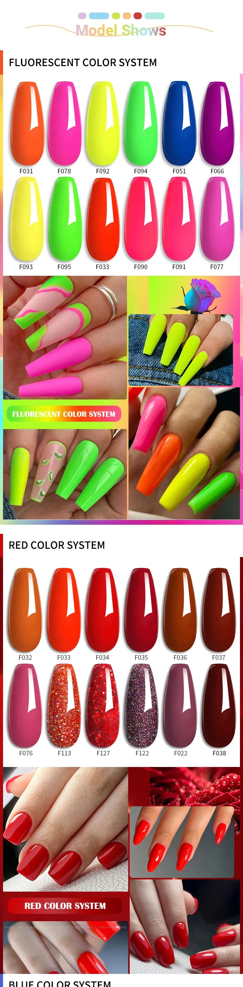 LILYCUTE 6Pcs/Set 7ML Gel DIY Nail Polish Bright Pink Semi Permanent Soak Off UV LED Gel Varnish Nail Art Design Manicure Kit