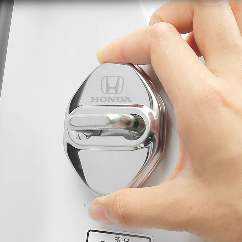 4Pcs Car Door Lock Cover Stainless Steel Protector Cap For Honda Odyssey Spirior CR-V Civic HR-V City Accord
