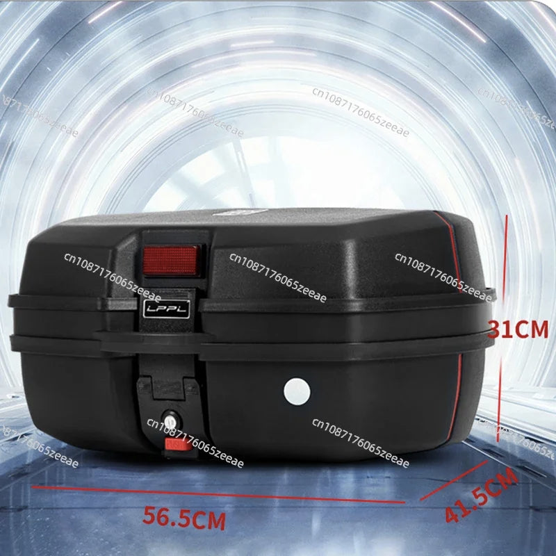 45L Motorcycle Tour Tail Box Motorcycle Luggage Box Top Case with 2 Keys Multifunctional  for Luggage Storage