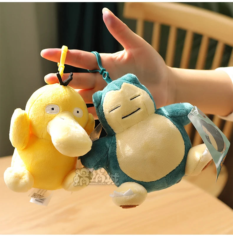 Clearance_Original Pokemon Plush Keychain Cartoon Toys Pikachu Charmander Psyduck Squirtle Snorlax Wobbuffet Doll Kids Kawai Toy