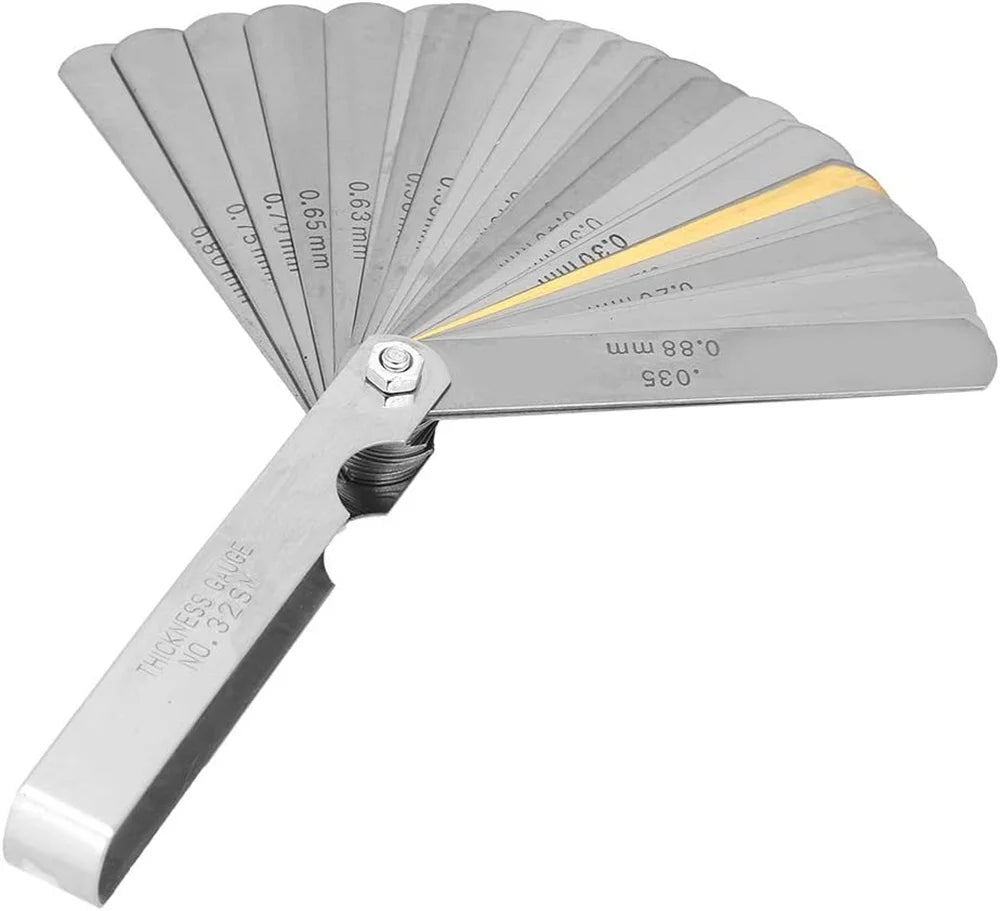 1PC Feeler Gauge, 32 Blades Feeler Stainless Steel Feeler Gauge for Measurement for Measuring Thickness for Handwork Universal