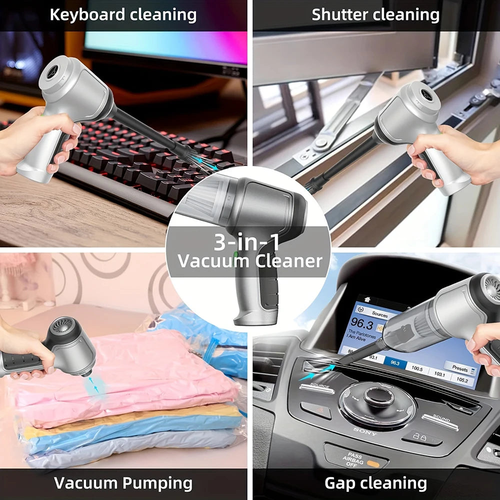 XimaoEase Car Vacuum Cleaner Powerful Cleaning Machine Car Accessories Home Wireless Cleaner Appliance Strong Suction Blower