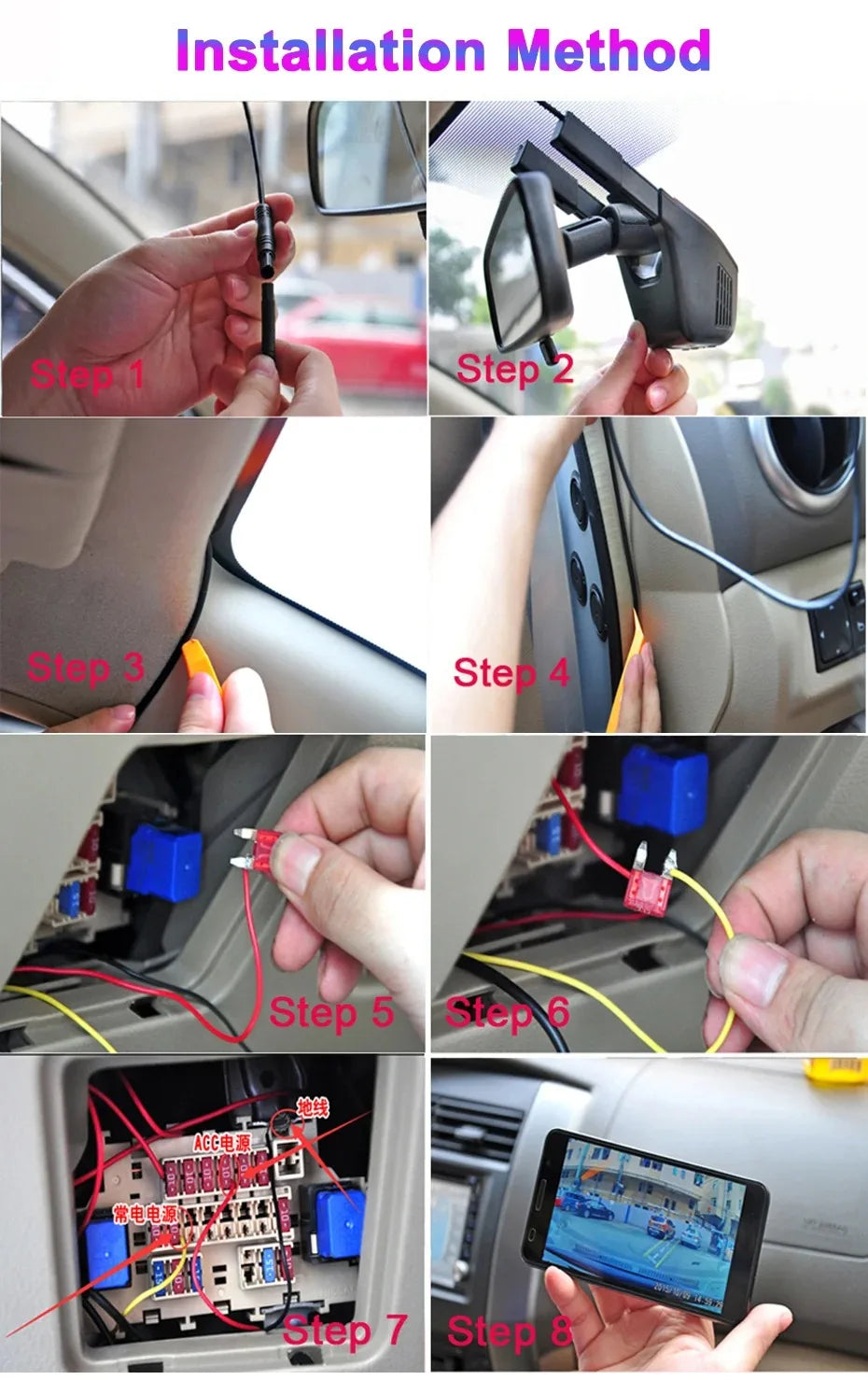 4K 2160P WiFi Car DVR Dash Cam Camera 2K 1600P 1080P 24H Parking Monitor APP Control Car Driving Video Recorder for all cars