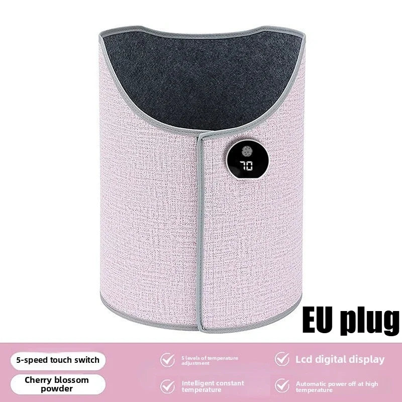 Electric Foot Heater Under Desk Silent Foldable Leg Warmer Thermostat Auto Shut Off Timer Office Home EU/UK Plug