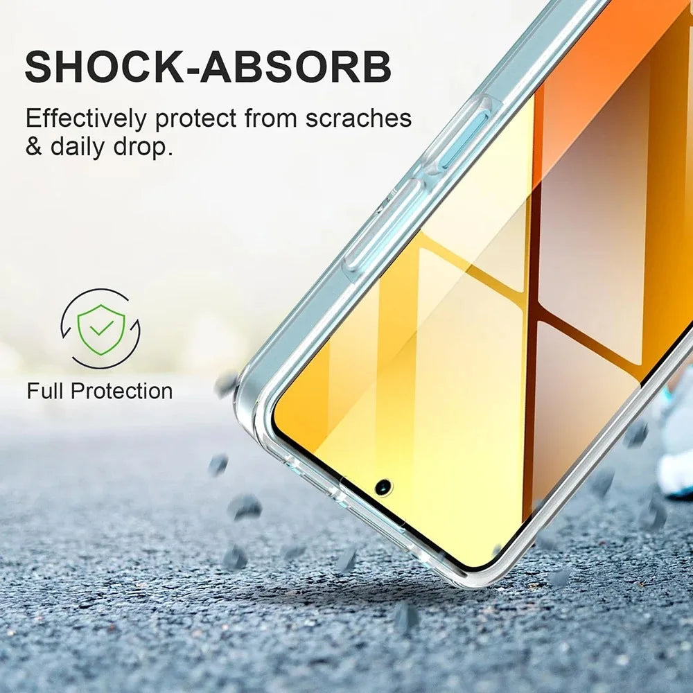 360 Full Silicone Case for Xiaomi Redmi Note 13 14 Pro Plus 12S 11S 10S 9 8 7 Pro 9S 14C 14T 13T 12T 11T 10T Poco X6 X5 X4 X3 F3