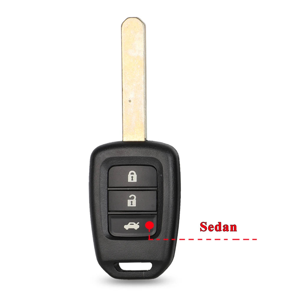 jingyuqin 10pcs/lot Car Key Shell 2/3/4 Button for Honda Civic City Fit HR-V XR-V Auto Remote Fob Case
