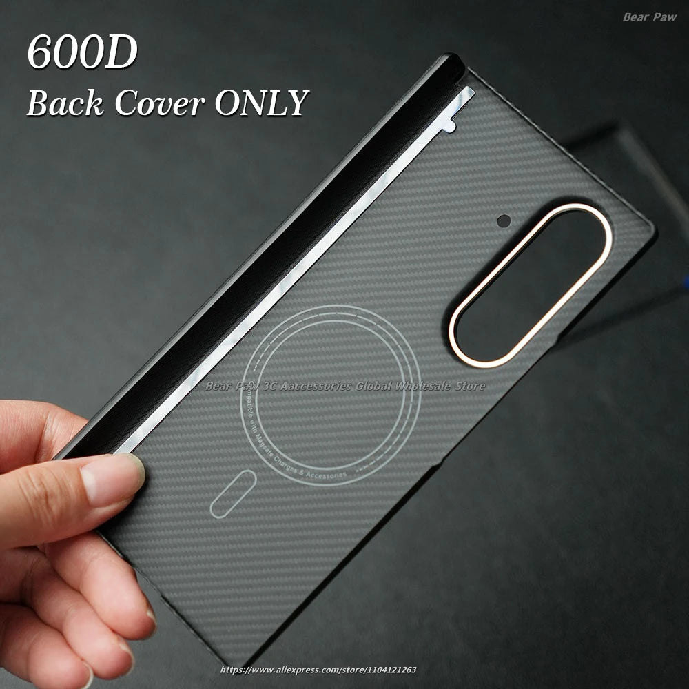 Magnetic MagSafe Case for Samsung Galaxy Z Fold 7 W26 Aramid Carbon Fiber Cover Ultra-Thin Lightweight Armor W26Protective Cover