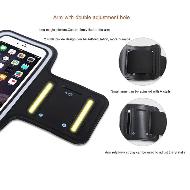 Mobile Phone Armband Outdoor Sports Smart 5.5inch phone Holder Gym Running Phone Bag Arm Band Cases for Samsung iPhone Holder