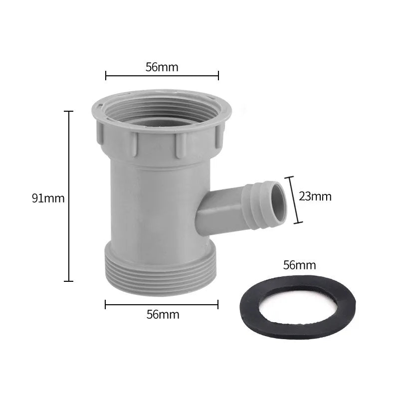Sink Drain Pipe Adapter Y Shaped Basin Sewer Branch Connector Overflow Tube Thread Hose Joint for Kitchen Bathroom Accessories