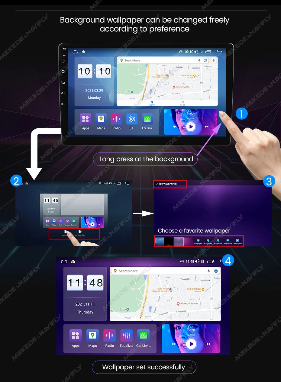MEKEDE New Android System 7862 8Core DSP Car Multimedia for VW Toyota Universal Autoradio with Carplay RDS GPS BT 4G LTE 5G Wifi