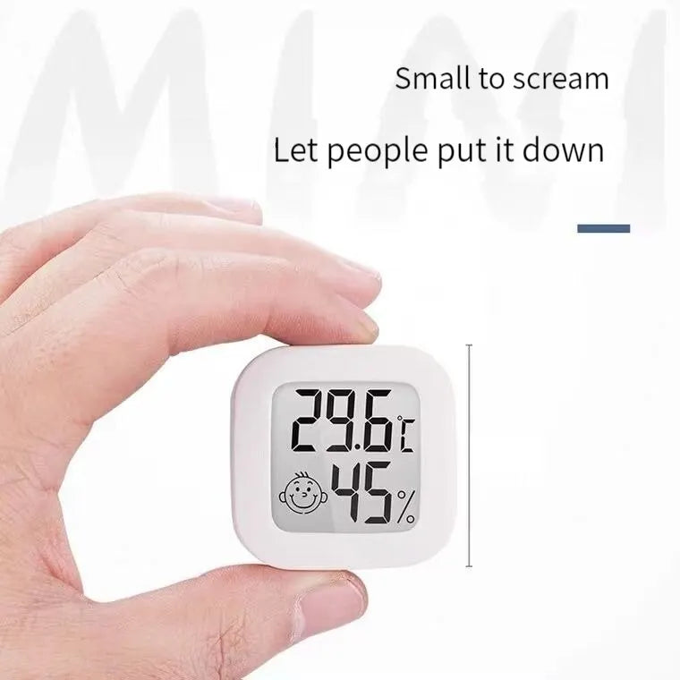 Humidity sensor, indoor thermometer, hygrometer, temperature and humidity monitor, with LCD display screen, displaying Celsius t