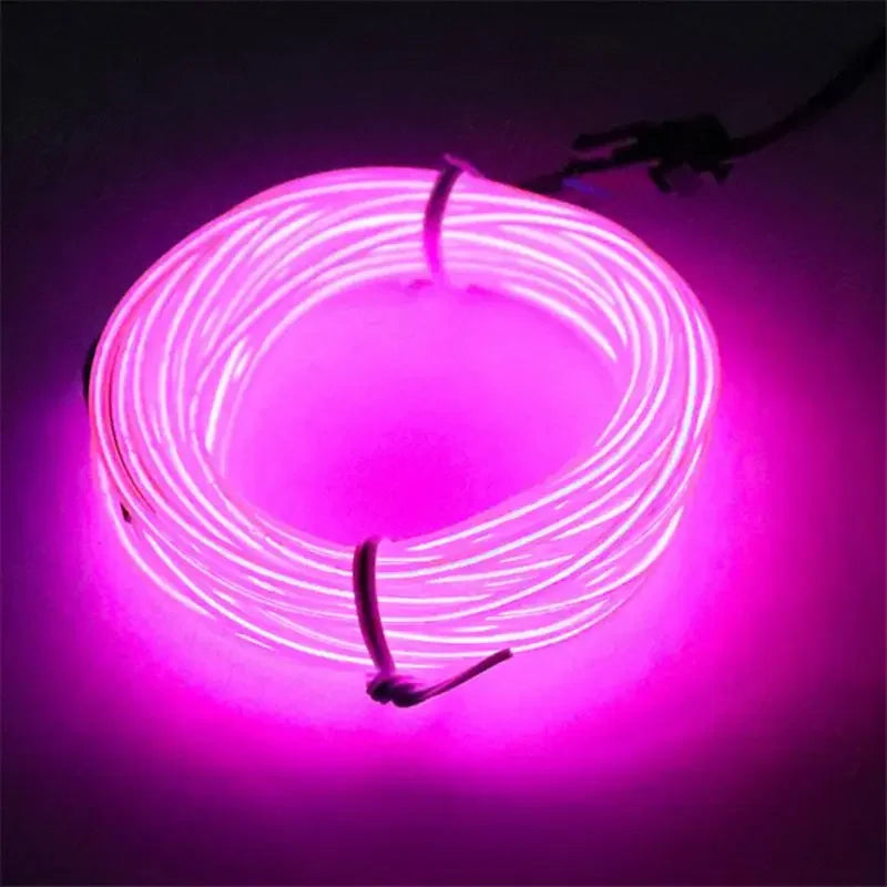 1M Car EL Wire Led Strip Atmosphere Light For DIY Flexible AUTO Interior Lamp Party Decoration Lights Neon Strips