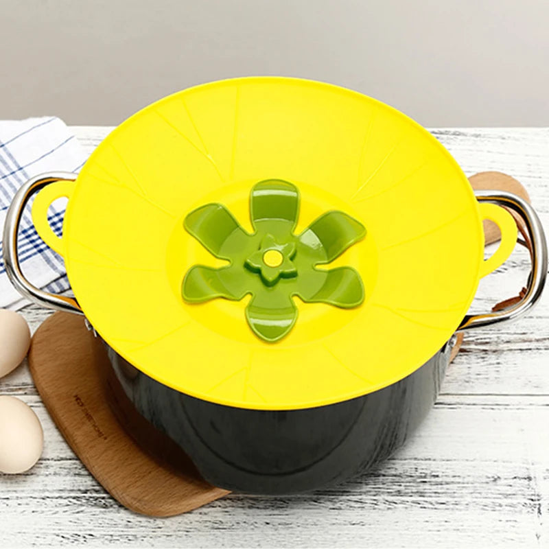 Silicone Boil Over Spill Safeguard Food Grade kitchen Stopper Lid Cover for pot and pan silicone Pot Cover Spill Stopper Lid