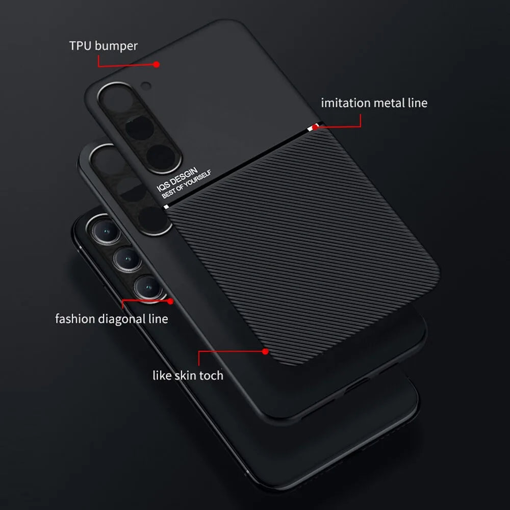 Rugged Non-Slip Case for Samsung Galaxy M15 M35 5G Protective Cover Magnetic Suction Holder Coque Fundas Capa
