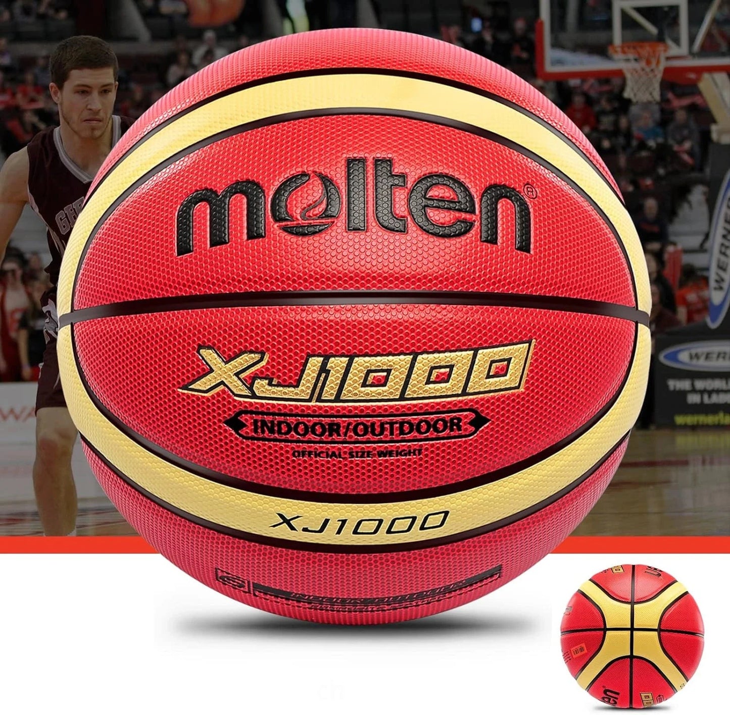 Molten Basketball XJ1000 Size 6, 7 Indoor/Outdoor Training Wear-Resistant PU Leather Basketball
