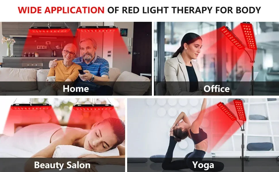 Astarexin Double Heads LED Red Light Lamp Infrared Light 850nm Near Infrared Light Device Full Muscle Body Pain Relief Skin Care