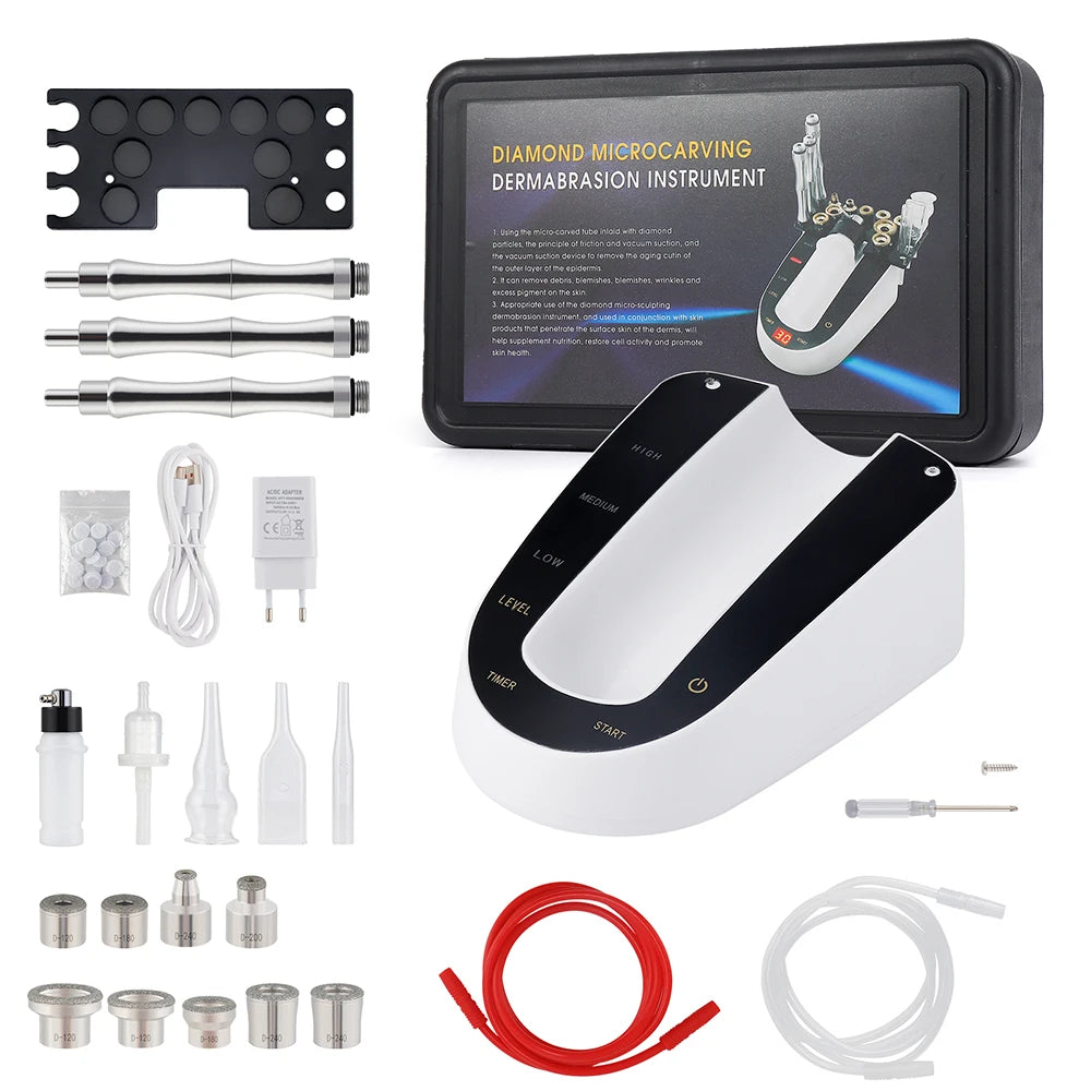Home Use Facial Diamond Microdermabrasion Machine Face Peeling Beauty Machine Skin Exfoliation Pore Deep Cleaning SPA Skin Care