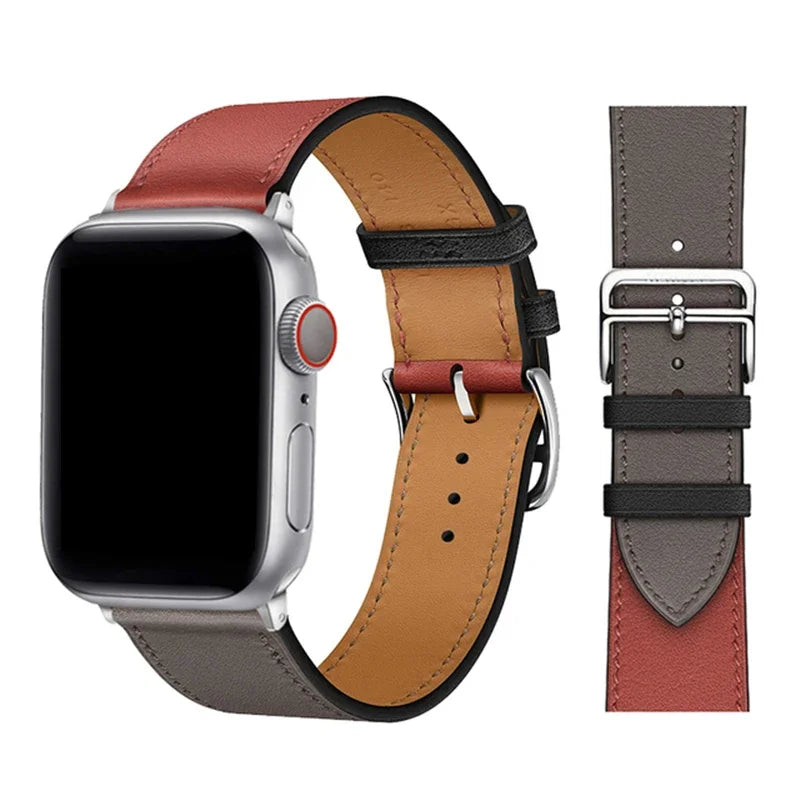 Leather Loop Band for Apple Watch Ultra 49mm 45mm 40mm Sport Strap Wristband Bracelet for IWatch Series 10 9 8 7 6 3se 42mm 46mm