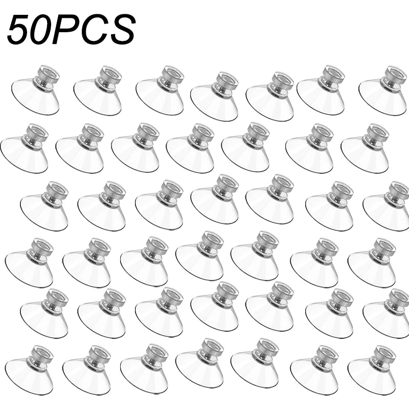 4CM transparent strong PVC suction cup hook with M4 screw rod plastic M5 nut foot pad waterproof storage fixed