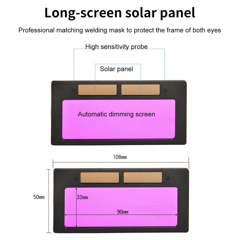Electric Welding Protective Lenses Solar Dimming Protection Splash Proof Auto Darkening Filter Welding Glasses Accessories