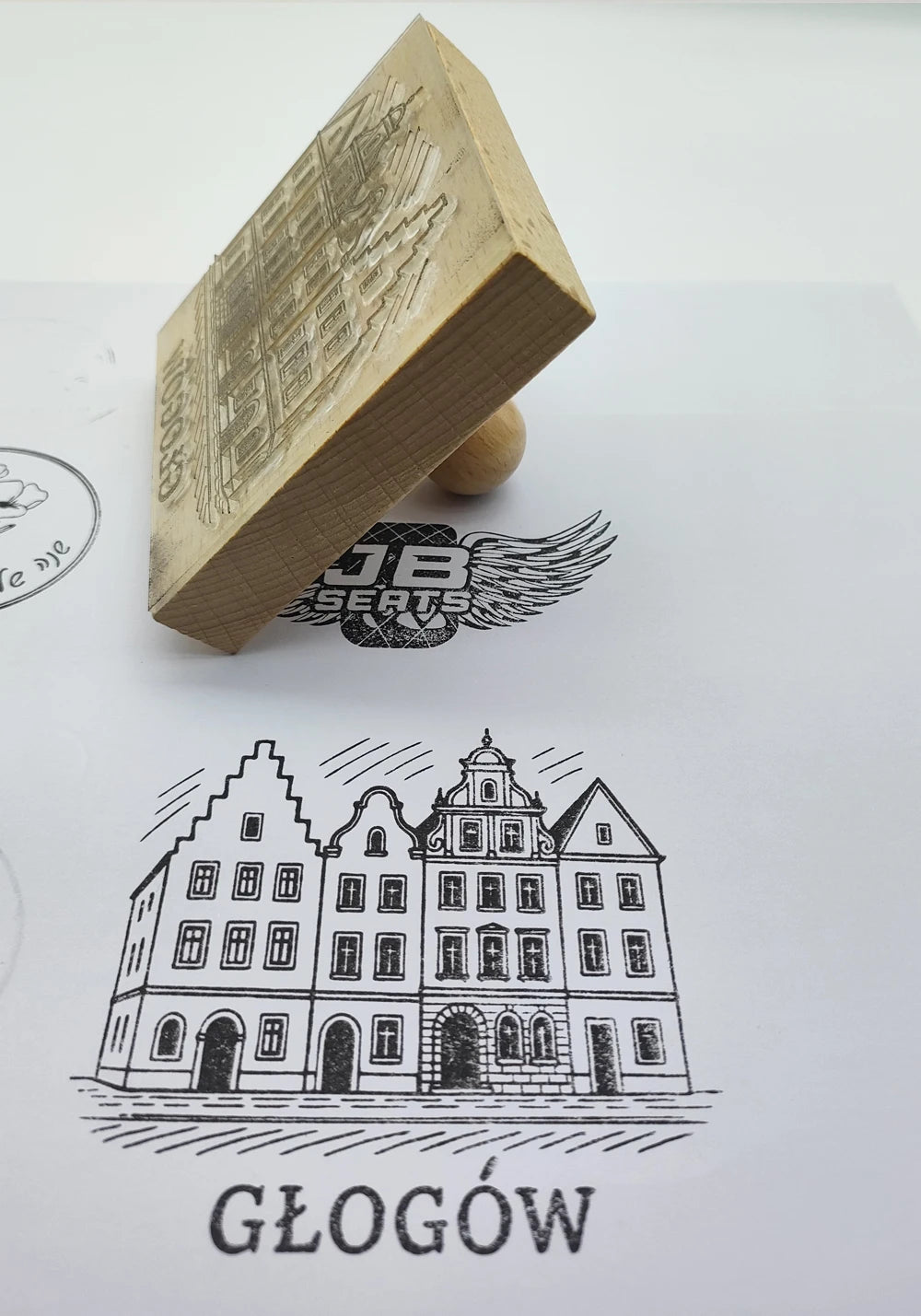 Custom Wooden Stamp Seal Personalized Logo Wedding Party Packaging Stamp Company Address&Name Self Inking Rubber Stamp Artwork