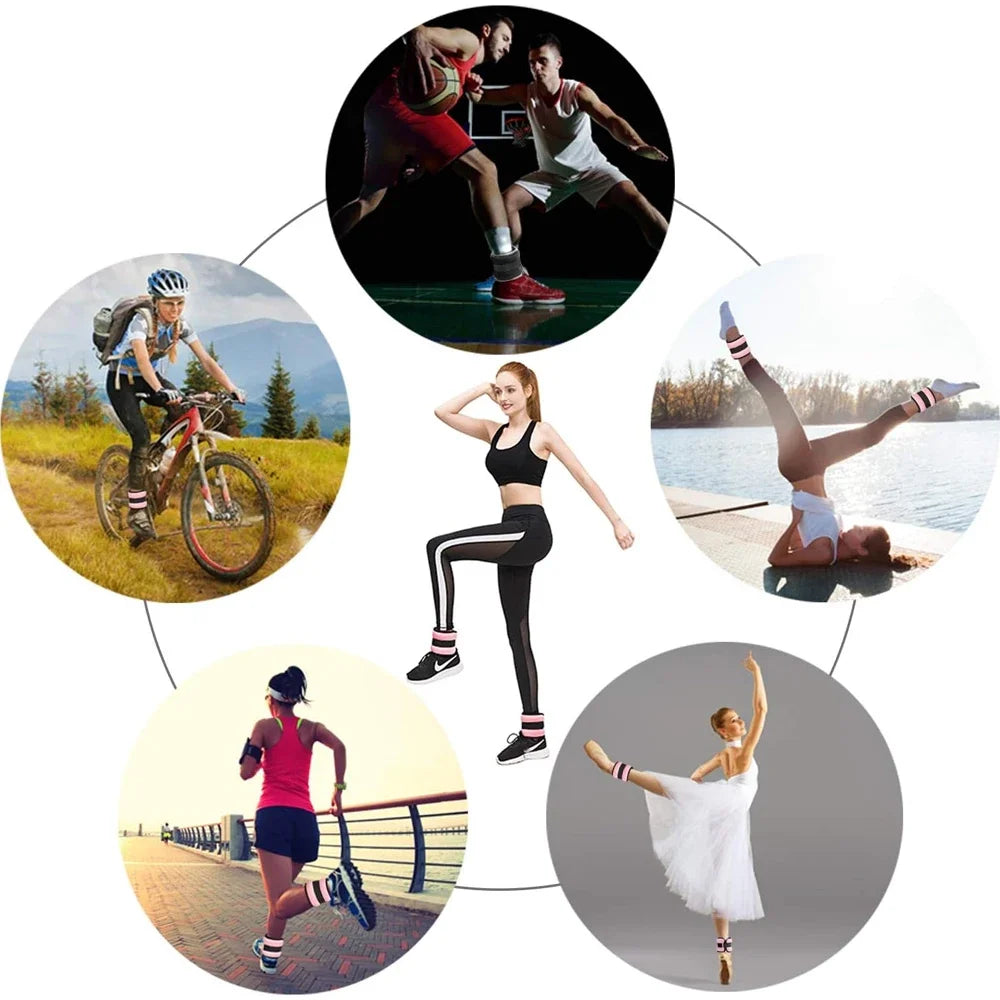 1Pair Adjustable Ankle & Wrist Weights (0.5kg/1kg) - Neoprene Leg Arm Straps for Running, Yoga - Strength Training for Women Men