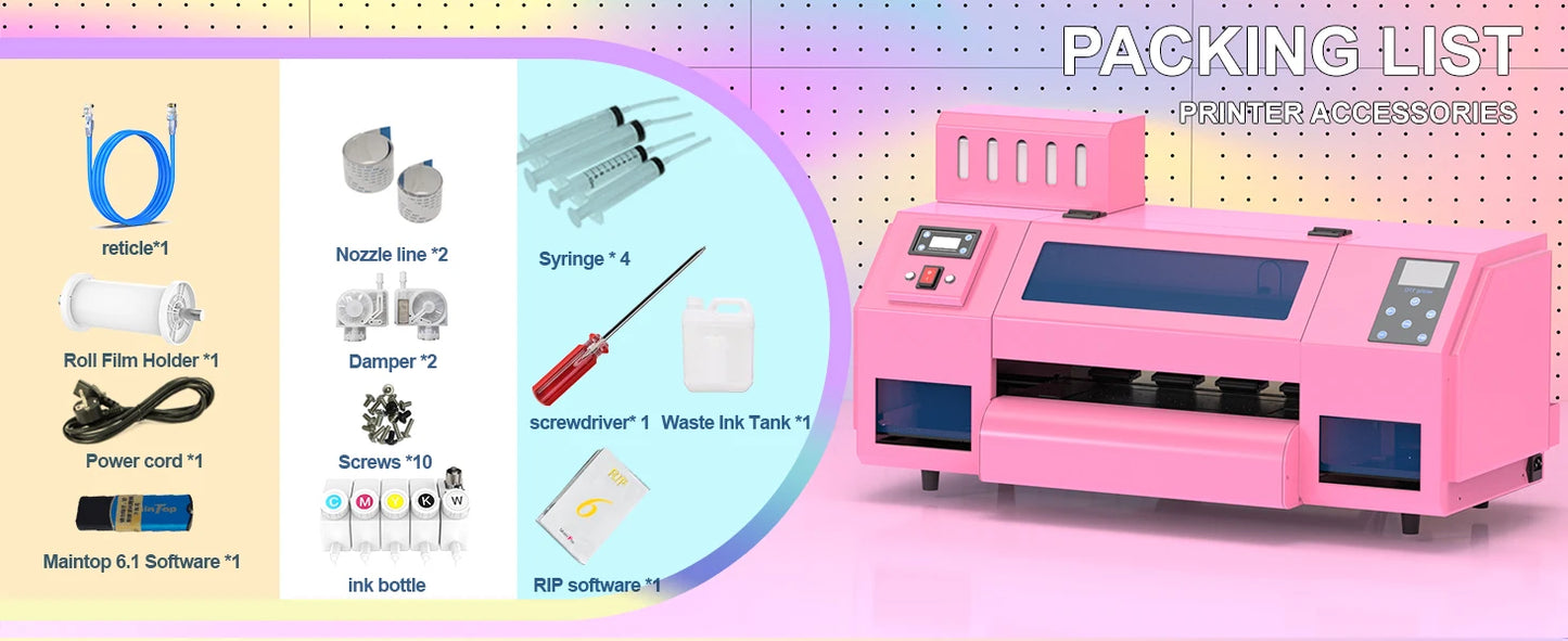A3 DTF Transfer Printer A3+ XP600 DTF Printer T Shirt Printing Machine A3 With Powder shaking machine for Clothes Hoodies Jeans
