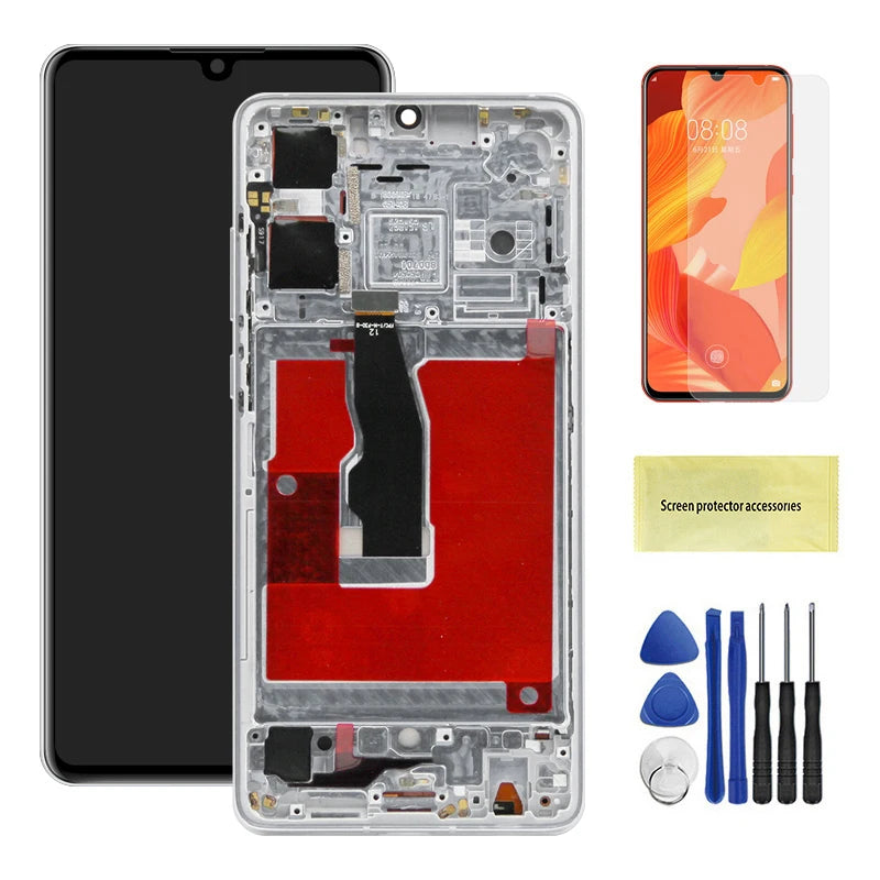 6.1'' Super AMOLED Display For HUAWEI P30 LCD Display Touch Screen Digitizer Assembly For Huawei P30 ELE-L29 L09 AL00 TL00 L04