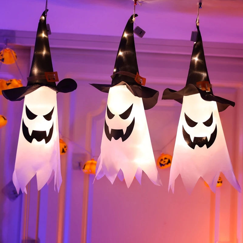Halloween Decoration Scary Ghost Windsock Glow in The Darks Party Gifts Party Hanging Flags Day of The Dead Dia De Muertos
