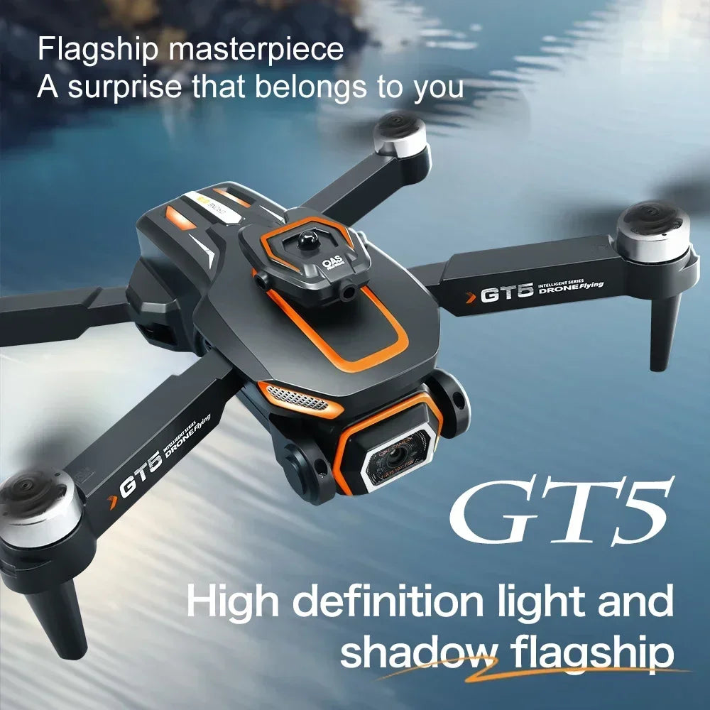 GT5 5G GPS Drone 8K Profesional Dual HD Camera Obstacle Avoidance WIFI FPV Brushless Motor Foldable RC Quadcopter Dron Toy